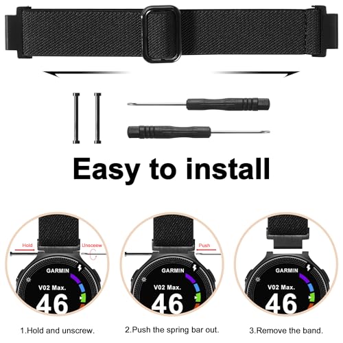 Correa elástica de nylon compatible con Garmin Forerunner miniatura 6