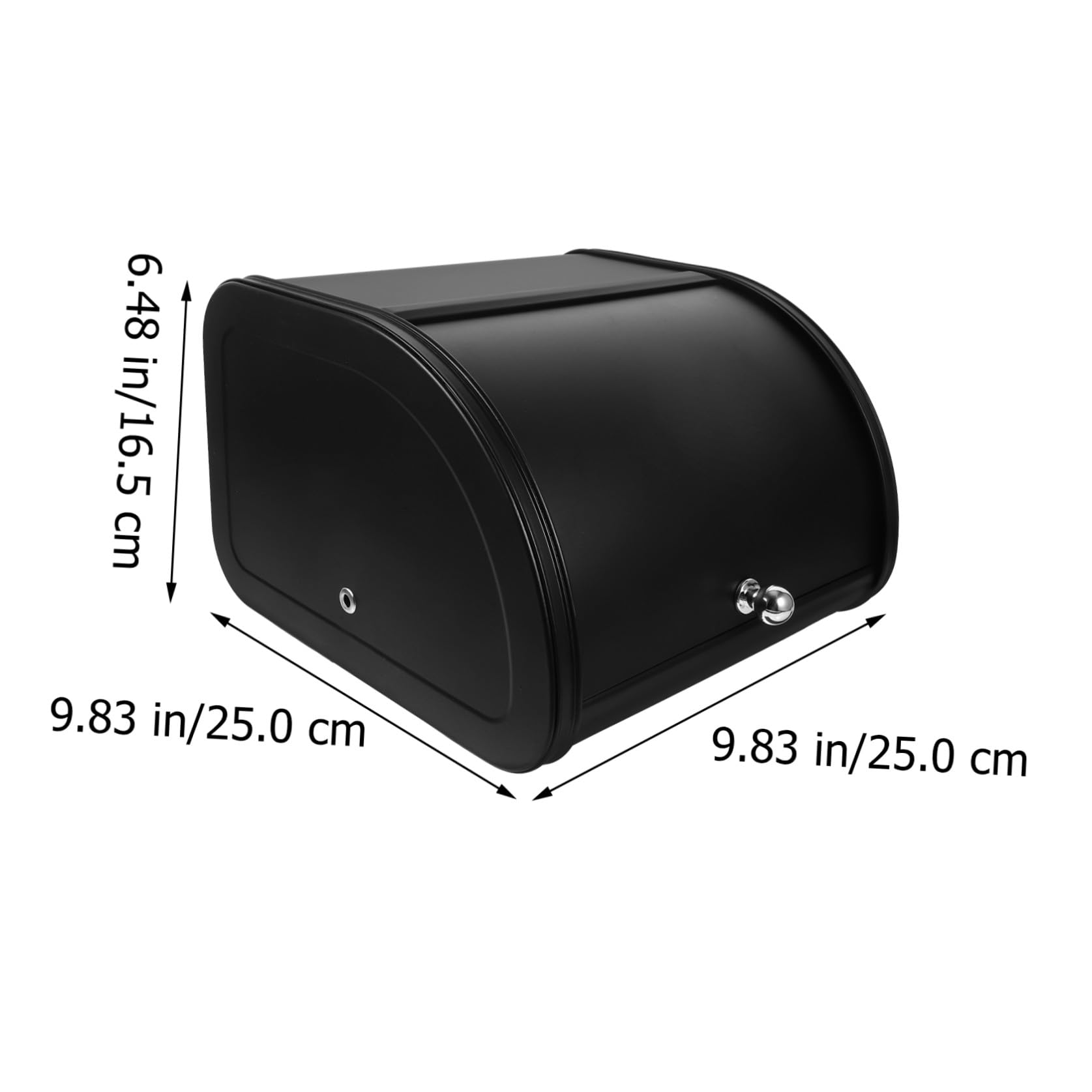 Caja de Pan Multifunción para Encimera de Cocina, Acero al Carbono Negro