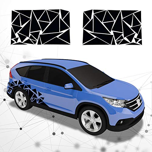 2 Pieces Triangle Car Decals Vinyl Decal Car Graphics DIY Car Body Sticker, Black 2 Pieces Triangle Car Decals Vinyl Decal Car Graphics DIY Car Body Sticker, Black