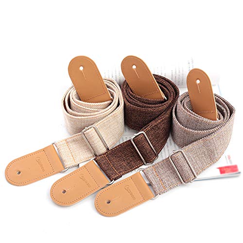 Asudaro Sangle de Guitare 80-140cm Vintage Guitare Strap Coton et Cuir Sangle Basse Réglable Sangle de Transport Courroie de Guitare pour Guitare Electro-Acoustique Basse Ukulele Basse 5cm - Les Beatles, Paul McCartney, John Lennon, RIngo Starr, George Harrison Asudaro Sangle de Guitare 80-140cm Vintage Guitare Strap Coton et Cuir Sangle Basse Réglable Sangle de Transport Courroie de Guitare pour Guitare Electro-Acoustique Basse Ukulele Basse 5cm – Image 6