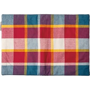 Primitives by kathy double sided colorful plaid design cotton table placemat 19×13  urban country home decor