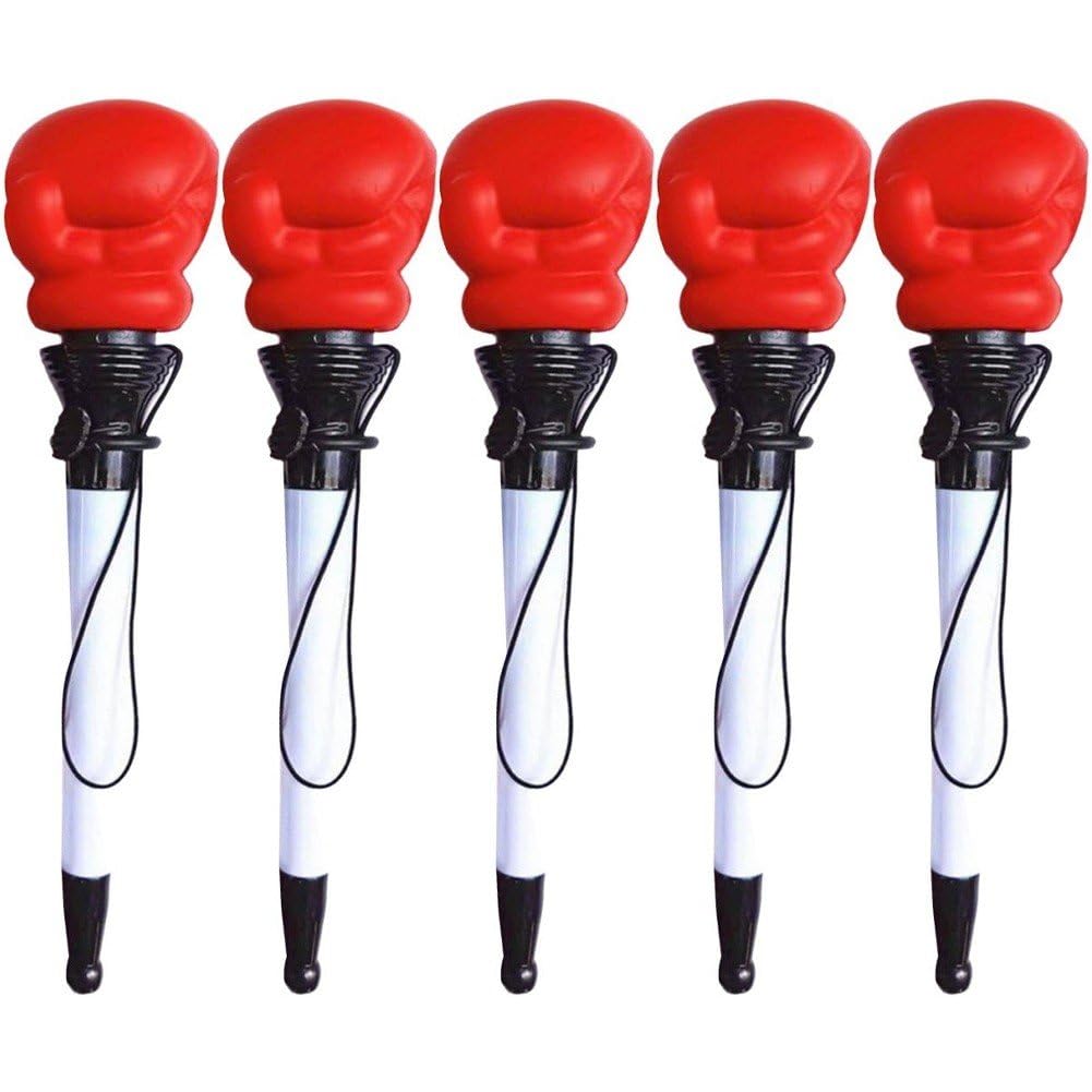 Zghhc 5pcs Ballpoint Pen, Boxing Gloves Pen 0.5mm Ink Pens Gel Pen Writing Pen Stationery Pen for Office School Supplies