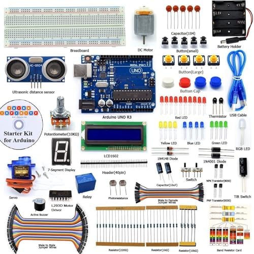 THINKFINITY LABS DIY Ultrasonic Distance Sensor Starter Kit for UNO R3 ...
