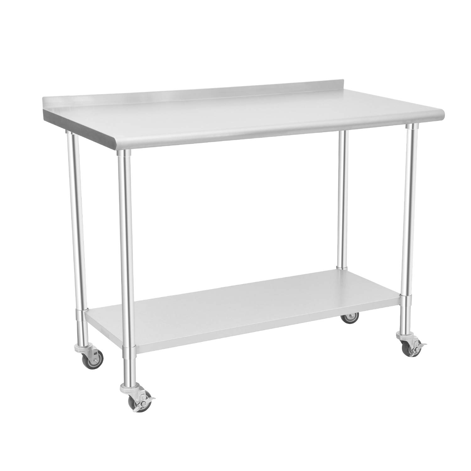 23/mo - Finance Stainless Steel Table For Food Prep & Work 24 X 48 Inches Utility Table With Adjustable Undershelf, Commercial Workstation In Kitchen, Garage, Laundry, Outdoor BBQ | Buy Now, Pay Later