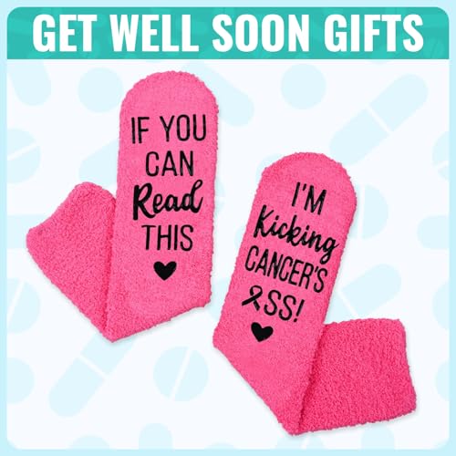 Image of HAPPYPOP Cancer Gifts for Patients - Breast Cancer Socks for Survivors, Chemo Gift Ideas