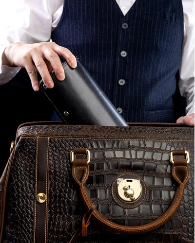 Image of Mr.Okay 3 Watch Travel Case - Classic Leather Watch Case With Perfect Texture.(Watch Carrying Case Or Organizer For Storage And Display). Mens Watch Case for Travel Handcrafted by Craftsmen