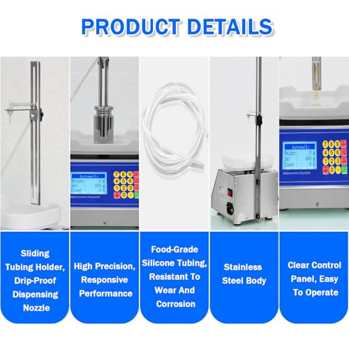 Máquina de llenado de perfume industrial de mesa con báscula electrónica 6