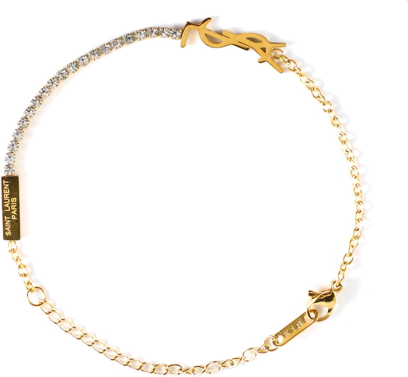 18K Gold Initial Link Bracelet for Women, Luxury Trendy Gold Chain Bracelet, Dainty Statement Jewelry Gift