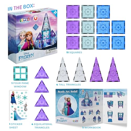 Tytan Disney Frozen Magnetic Tiles — 21-Piece Castle Set with Stickers — view 2