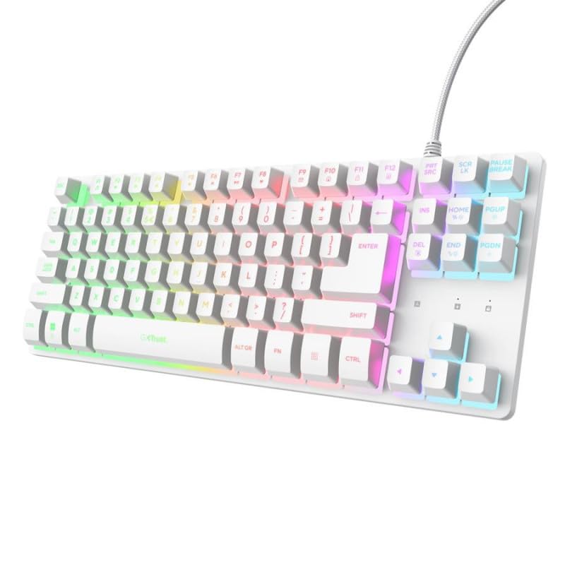 Tastatura Trust GXT833W Thado TKL, alb "TR-25894" (timbru verde 0.8 lei)