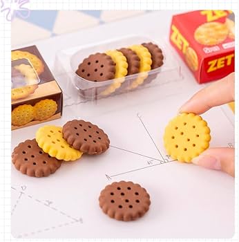 Amazon | かわいい クッキー型 消しゴム 5枚 箱入り ビスケット お菓子