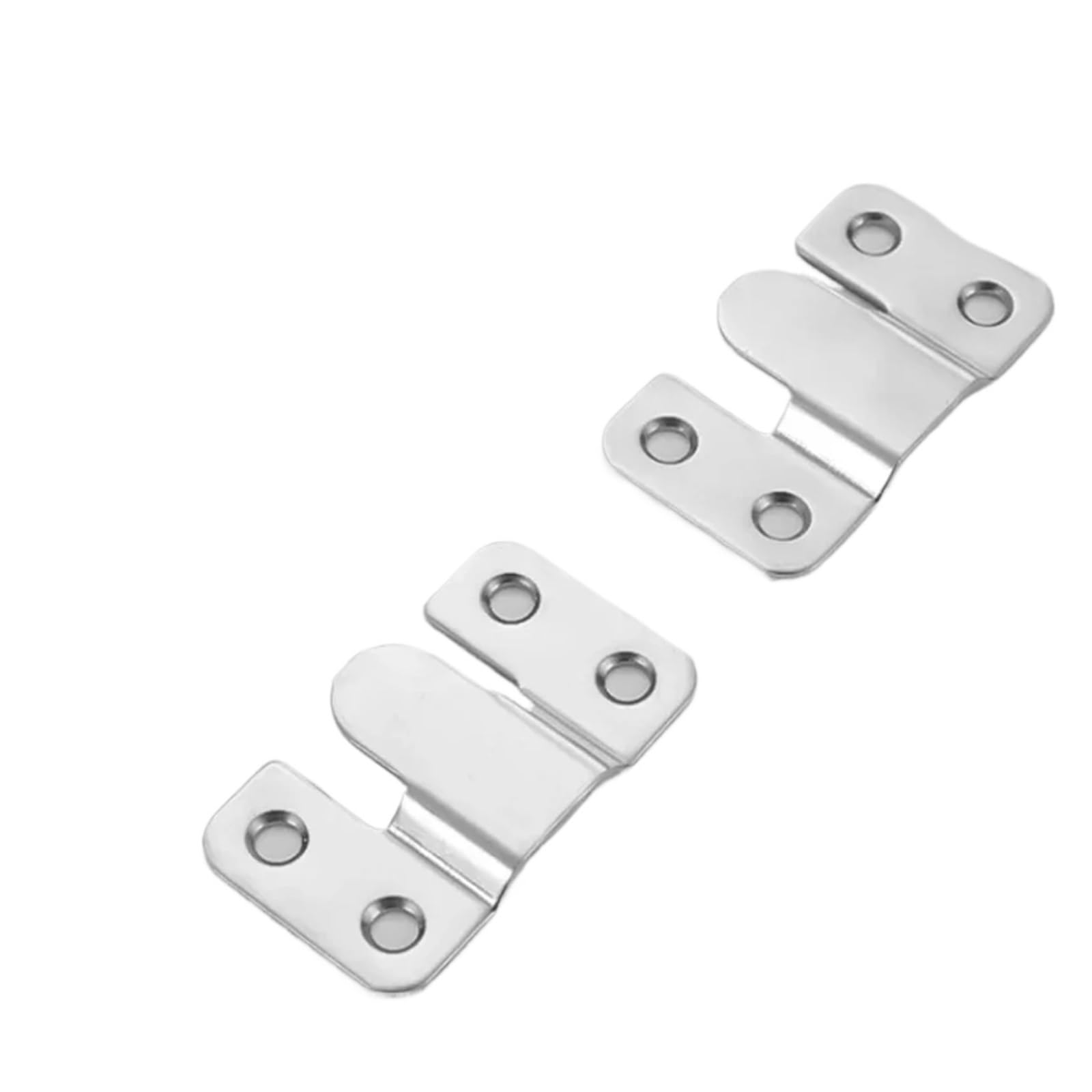 Kxaoxgrc Silver Stainless Interlocking Flush Mount Brackets, Flush Mount Brackets 20 Pieces Interlock For Picture Hanging