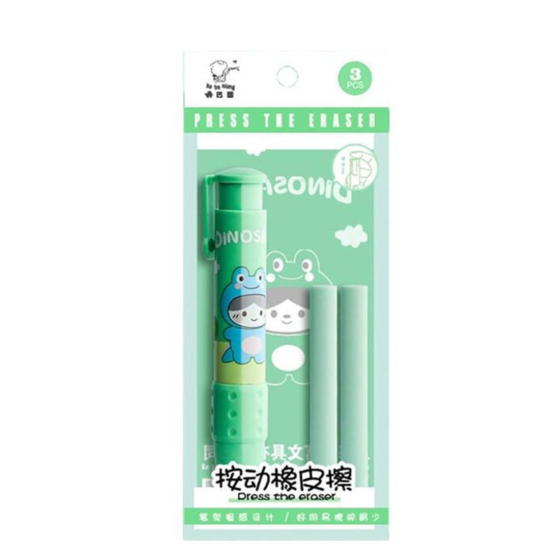 Hobby Central Cute Pencil Creative Stationery Retractable Rubber Stick Erasers for Kids, Creative Cartoon Pattern Cute Erasers Kawaii School Supply School Office Prize Stationery (Green) (B0CCML1WG1) Amazon Price History, Amazon Price Tracker