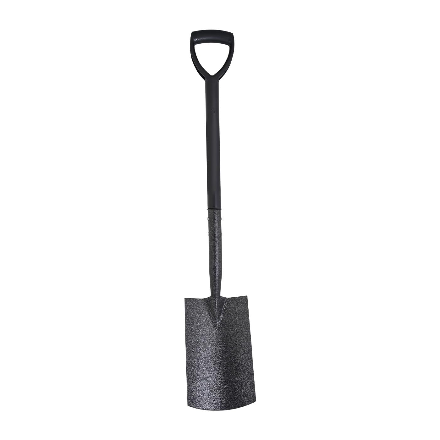 FLORVO Heavy Duty Rust Resistant Carbon Steel Garden Spade, Lightweight with Ergonomic Plastic Handle, Ideal for Digging, Landscaping & Soil Work (50 × 180 × 1020 mm)