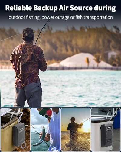 Image of Pawfly Aquarium Lithium Battery Powered Air Pump USB Rechargeable Oxygen Pump Portable Live Bait Aerator Pump for Outdoor Fishing and Fish Transportation