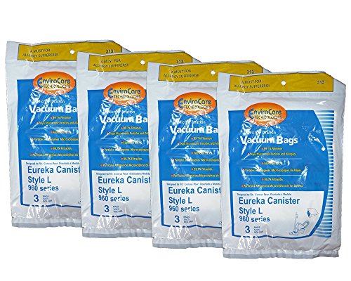 EnviroCare Replacement Micro Filtration Vacuum Cleaner Dust Bags made to fit Eureka Style L 930, 965 Series 12 Pack