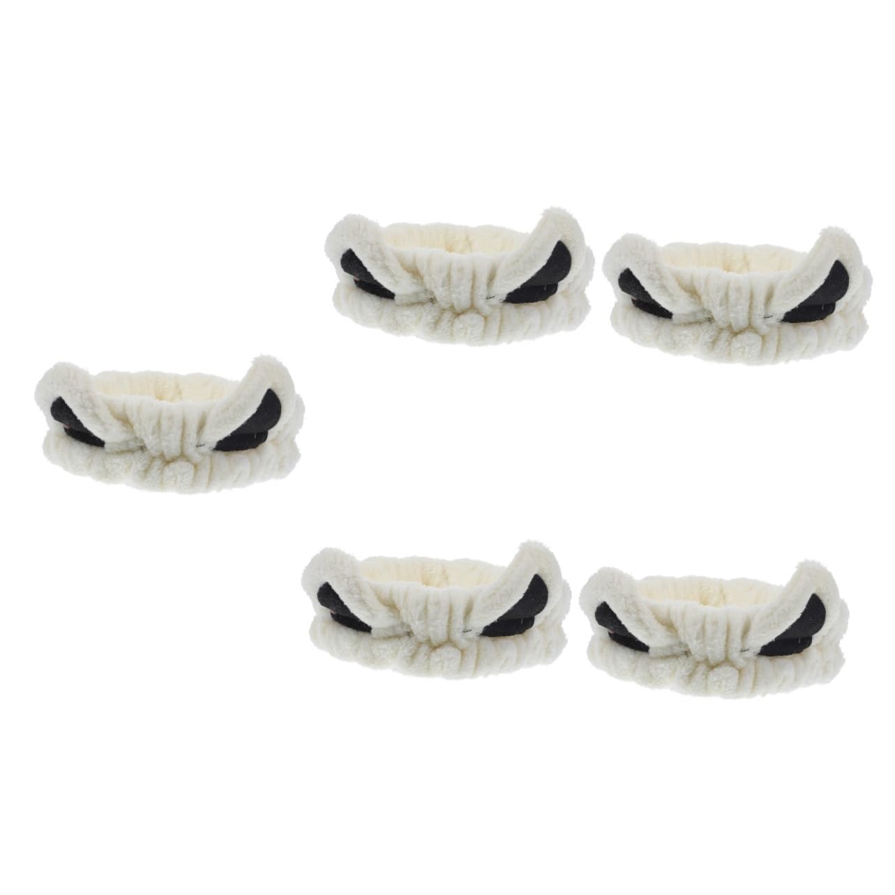 FRCOLOR 5piezas Diadema De Maquillaje Elástica Para Mujeres Banda De Cabello Deslizante Para Lavado De Cara y Cosméticos Accesorio De Chic y Elegante
