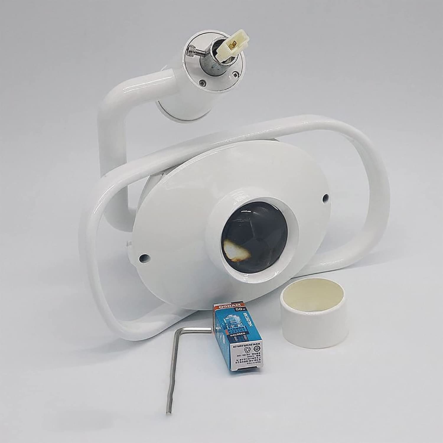 Lampada per esami Lampada Da Ispezione A Parete Da Laboratorio 12V 50W Lampada Con Testa Girevole A 360° For Esame Medico Chirurgico Diagnostico Medico Infermiere, Luce Alogena Senza Ombre