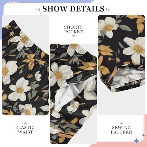 Flower Golden Grain Boys Pants for Kids Jogger Pants with Pockets S-XL4