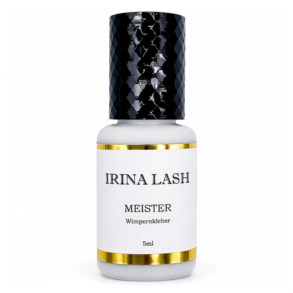 Haar zu Haar Wimpernkleber Volumen Master, Zulassung im Gesundheitswesen, Schnelles Trocknen in 1 Sek., hält 7 Wochen, 5 ml schwarz für Verlängerungen - Irina Lash