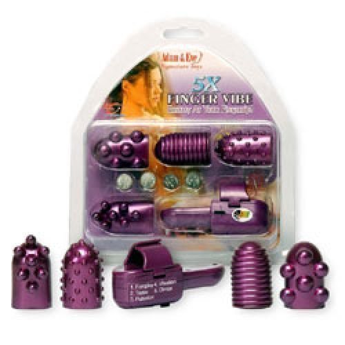 Adam and Eve 5X Finger Vibe with 4 Pleasure Sleeves