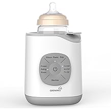 Grownsy Bottle Warmer, Baby Bottle Warmer Fast for Breastmilk &amp; Formula, Accurate Temperature Control, Milk Warmer for All Bottles with Thaw, Sterilizing, Keep Warm, Heat Food