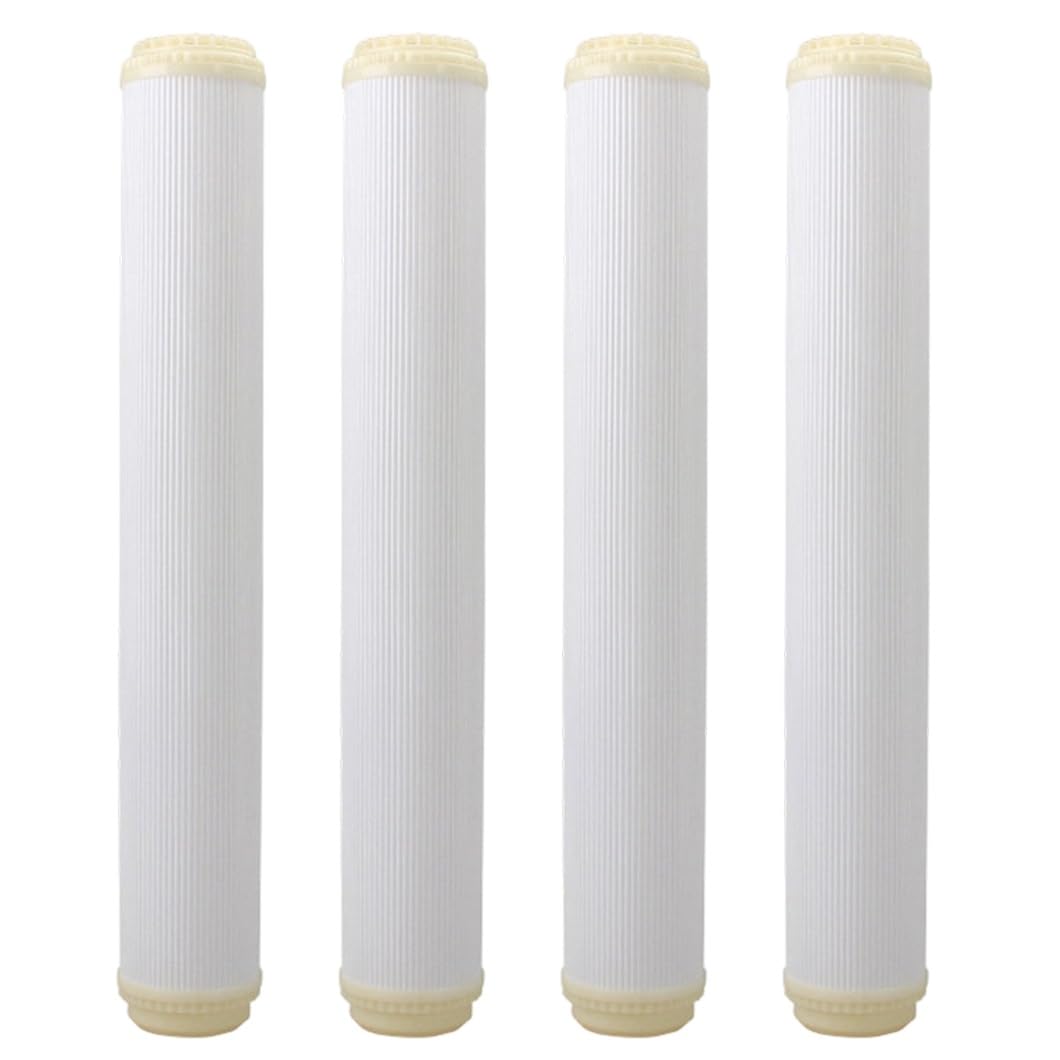 4er-Pack 2,8 x 20 Zoll UF-Membran-Hohlfaser-Ersatzkartusche, 0,01 Mikron Filtration, geeignet für Brunnenwasser, Untertisch- und Hauswasserfiltersysteme