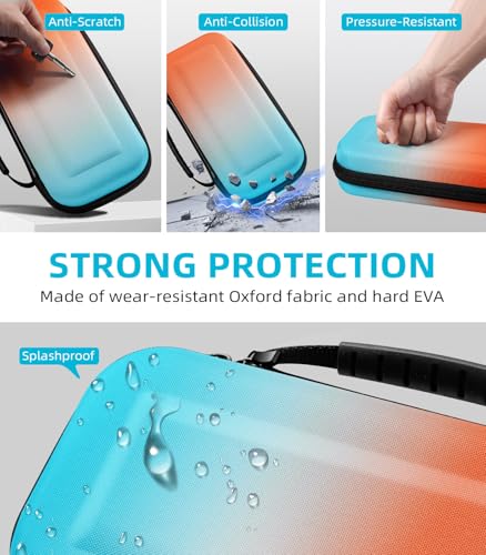 Image of TiMOVO Carrying Case for Nintendo Switch 2 (2025),Gradient Orange | Large Capacity, Hard Shell Protective, 10 Game Card Slots, Pockets for Console & Accessories, Portable Travel Pouch