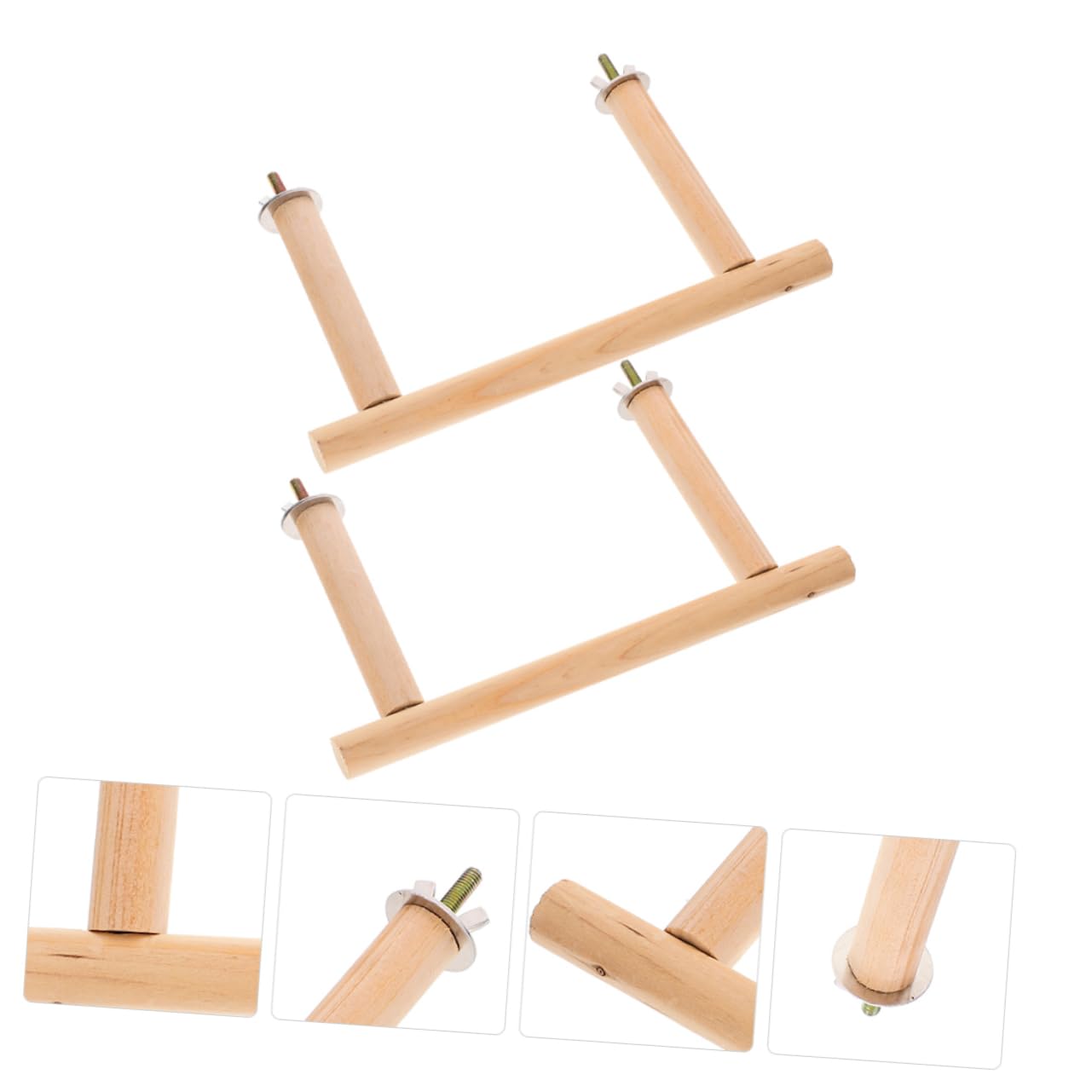VANZACK 6pièces Perchoir pour Oiseaux Naturel Support pour Perruches Et Perroquets Accessoire De Cage à Oiseaux