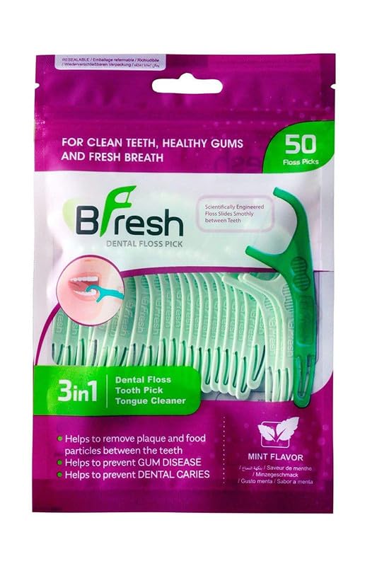 Dental BFresh Flossers 3 in 1 Mint Flavoured (Apple Green)
