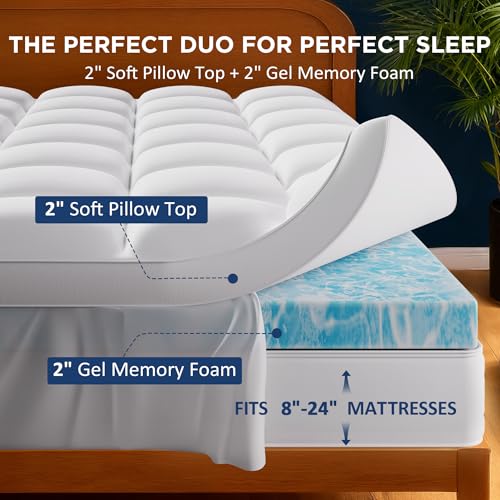 Airtree Full Size Dual Layer 4 Inch Memory Foam Mattress Topper - image 3