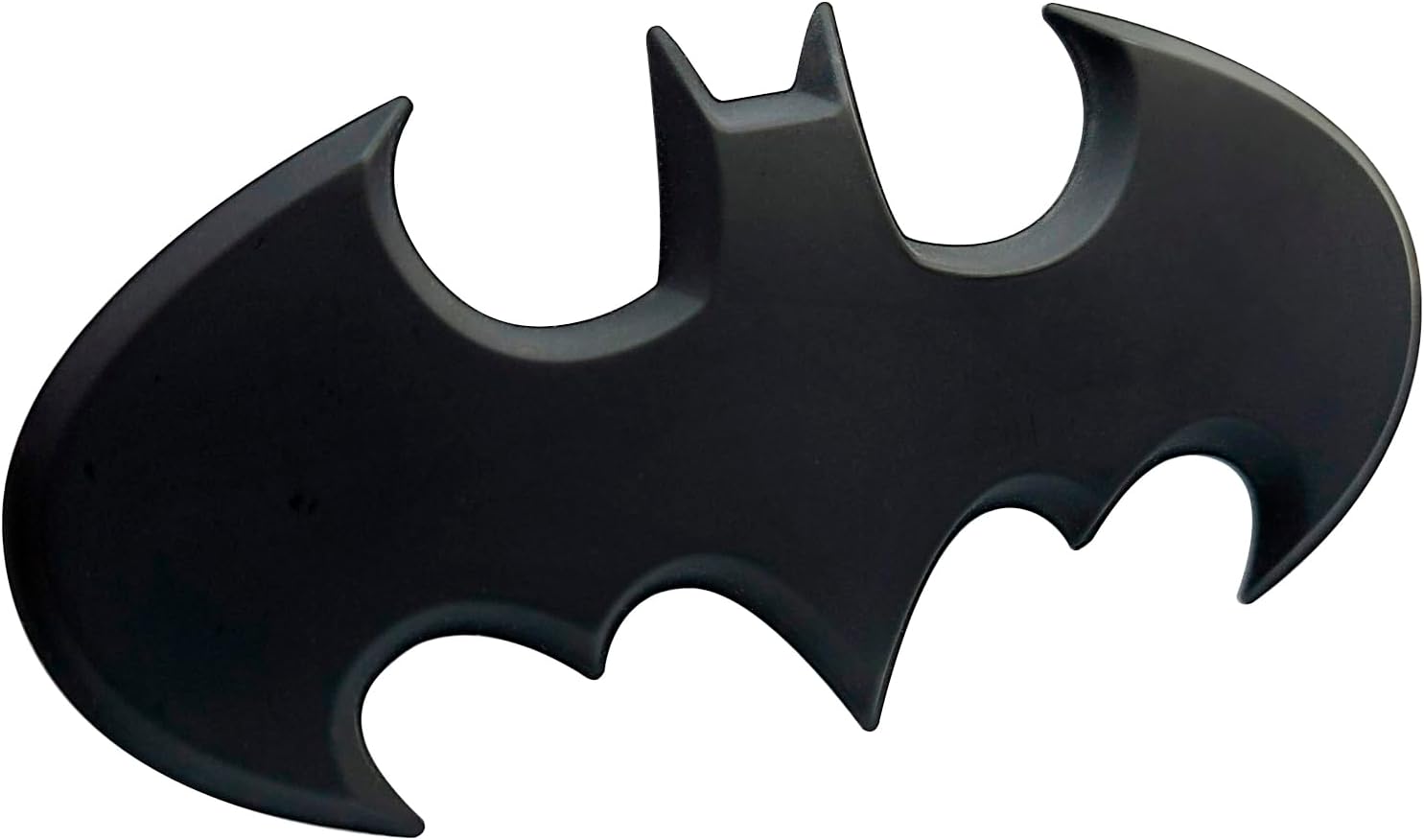 Fan Emblems Batman Car Emblem - 1989 Batwing Batarang Symbol 3D Auto Badge - Color: Matte Black - Size: 3.8 x 1.8 x 0.2 inches - Officially Licensed DC Car Accessories