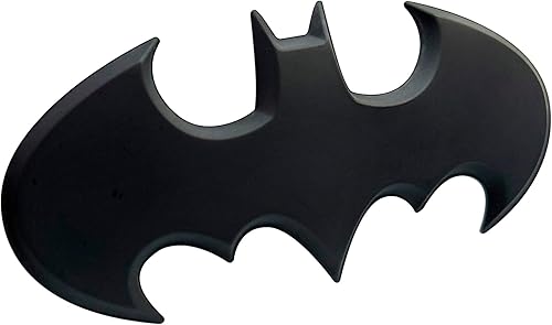 Fan Emblems Emblema de coche de Batarang de Batarang de 1989, símbolo de Batarang 3D, color negro mate, tamaño 3.8 x 1.8 x 0.2 pulgadas - Accesorios
