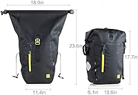 Vista 2 de Rhinowalk Bolsa de alforja para bicicleta impermeable Bolsa de bicicleta de 23L para portaequipajes de carga de bicicleta Bolsa de sillín Bolsa