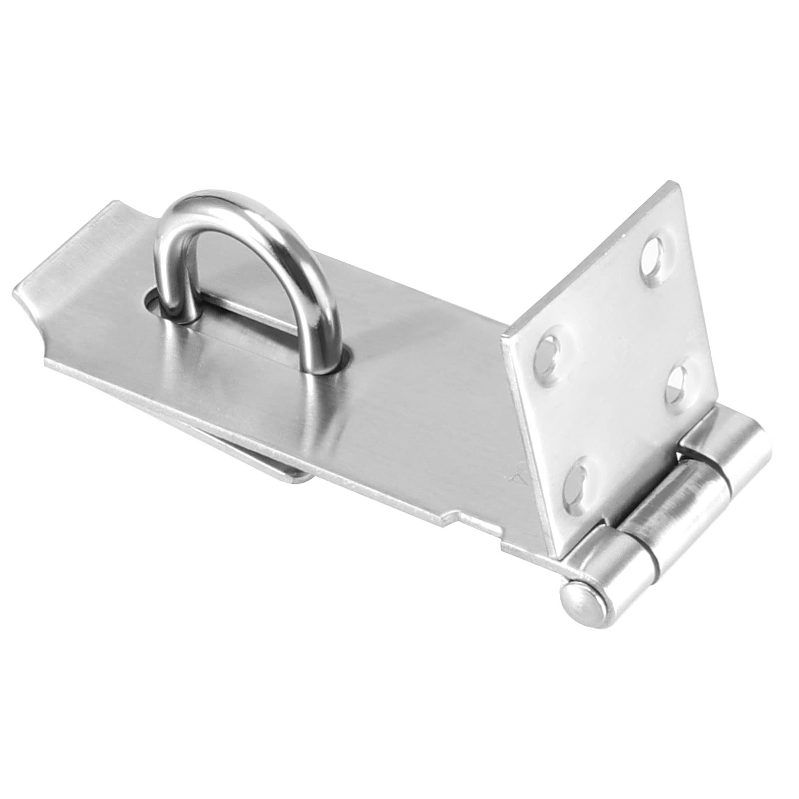 SINJEUN Lot de 8 loquets de porte de 10,2 cm, 2 mm d'épaisseur, en acier inoxydable 201, loquet de sécurité avec 48 vis de montage pour porte, fenêtre, armoire, abri de jardin, cage d'abri de jardin,