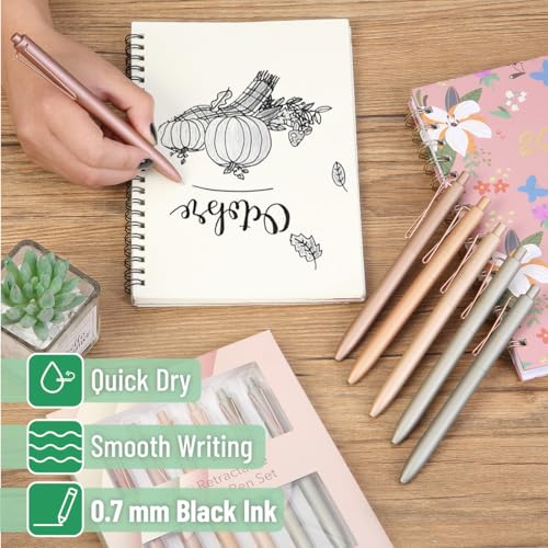 Bolígrafos de gel retráctiles Mr. Pen, pack de 6, tinta negra miniatura 4