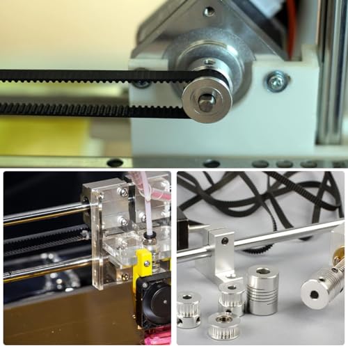 Image of Serplex GT2 20 Teeth 5mm Bore Timing Pulley Aluminum Synchronous Wheel for 6mm Belt, GT2 Pulley 20T Timing Belt Pulley Wheel Compatible with RepRap 3D Printer Prusa i3 (5Pcs)