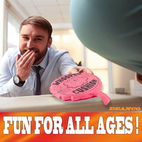 Whoopie Cushion 3 Pack – Three 7 inch Self-Inflating Whoopee Cusions Premium Rubber for Louder Fart Sound, Gag Gifts for Kids and Adults, April Fools Pranks