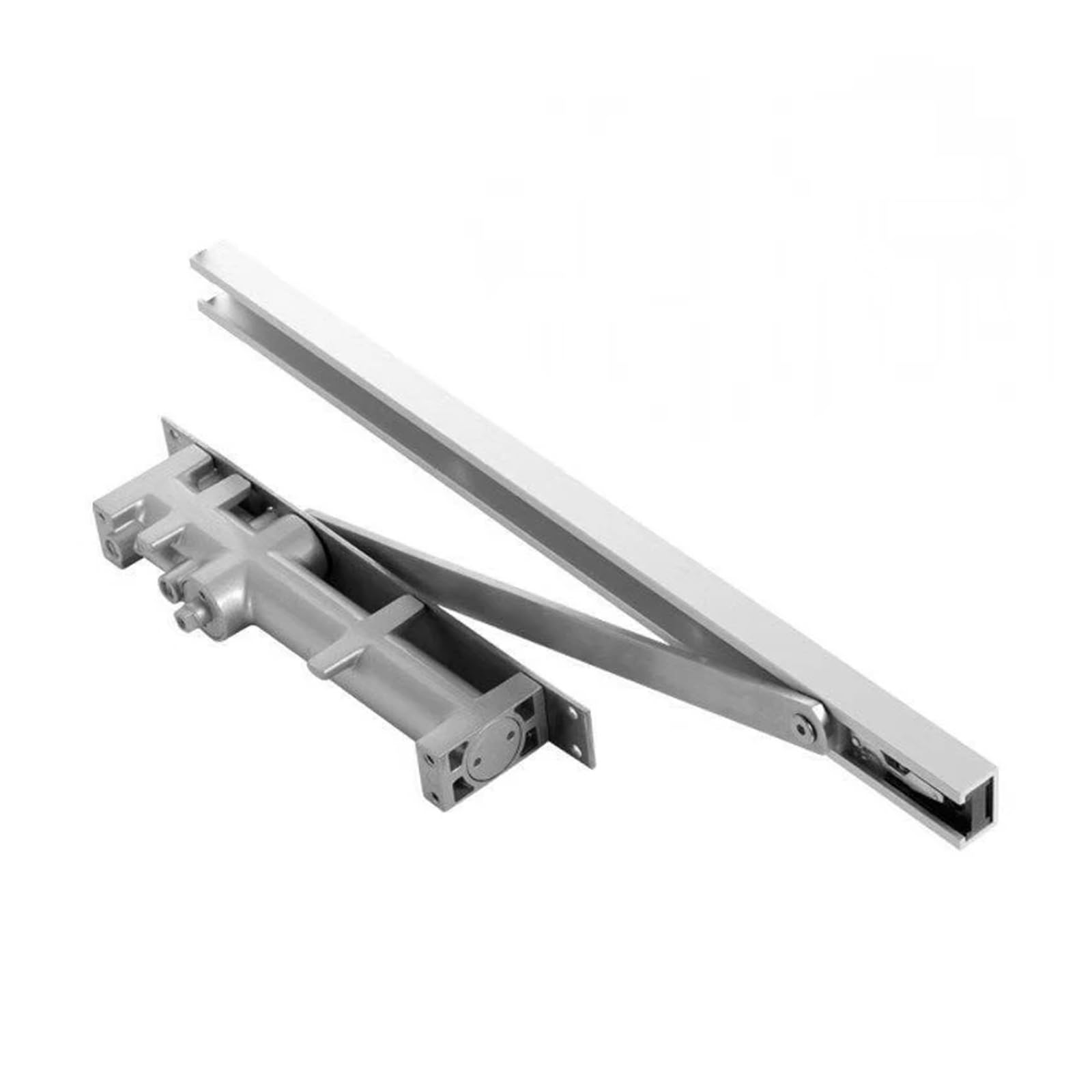 Chiudiporta automatico con buffer idraulico, velocità regolabile | Ferramenta di chiusura stabile for interni domestici e commerciali(Drawing the silver)