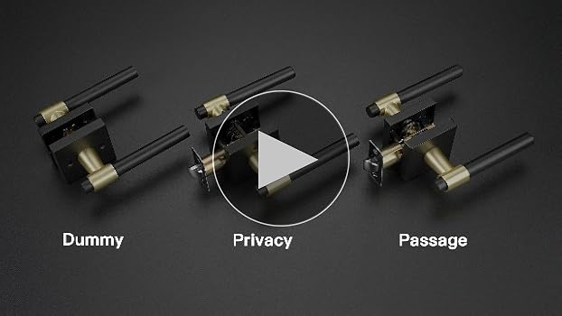 goldenwarm 4 Pack Black and Gold Interior Door Handles, Heavy Duty