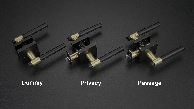 goldenwarm 4 Pack Black and Gold Interior Door Handles, Heavy Duty