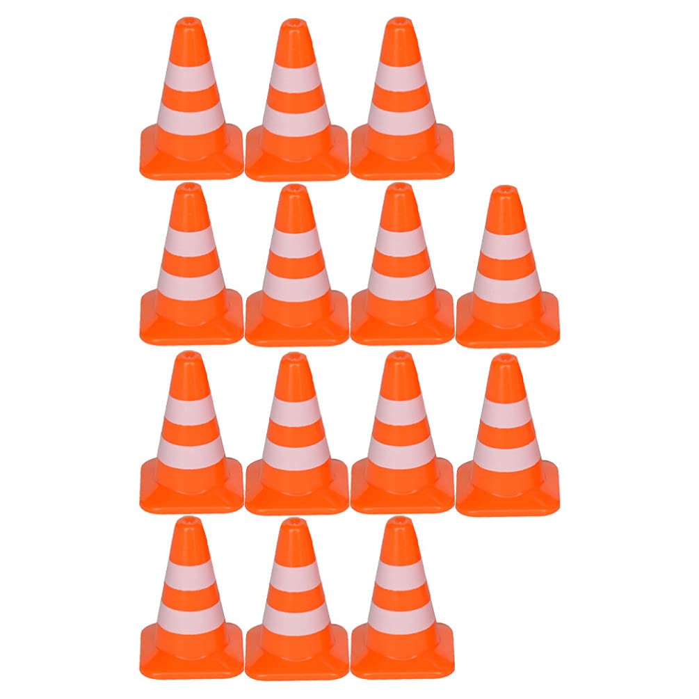 Buy 14pcs Mini Traffic Cones Miniature Road Cone Tiny Safety Cone Street Signs Playset Cake