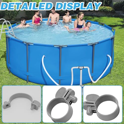 4er-Set 1 1/4\ Kunststoff-Schlauchschellen – Sichern Sie Ihre Pool-Anschlüsse – Kompatibel mit Summer Escape, Intex & Coleman – Kunststoff-Schlauchschelle für leckdichte Abdichtung – Unverzichtbare