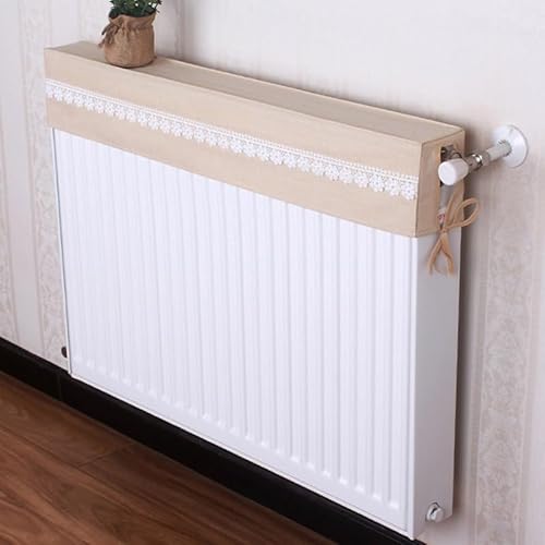Copritermosifone Stoffa con Pizzo, 2 Pezzi, Protezione Antipolvere per Radiatori