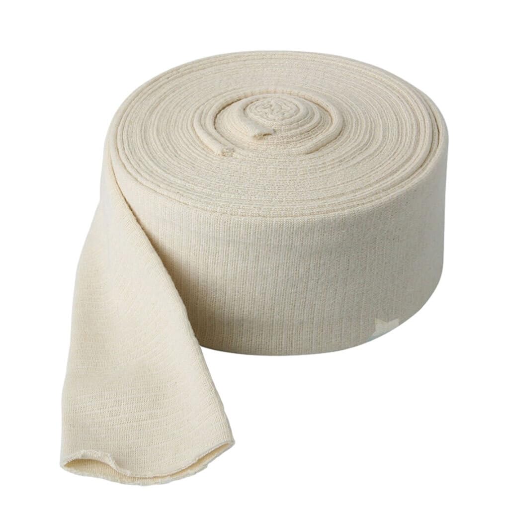 BEALIFE Herramientas esenciales para deportes en el hogar, vendajes elásticos para cualquier ocasión, rollo de vendaje elástico Tubular de algodón, elástico, ;8.75 cm x 10 m
