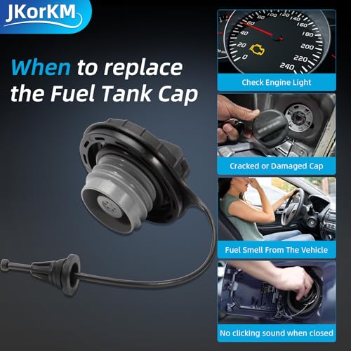 Image of FC920 Gas Cap, F4TZ-9030-C Fuel Gas Cap Replacement For Ford 1987-1997 Ford F-150 F-250 1998-2008 F-250 F-350 F-450 Super Duty 1989-1996 E-150 E250 E350 E450