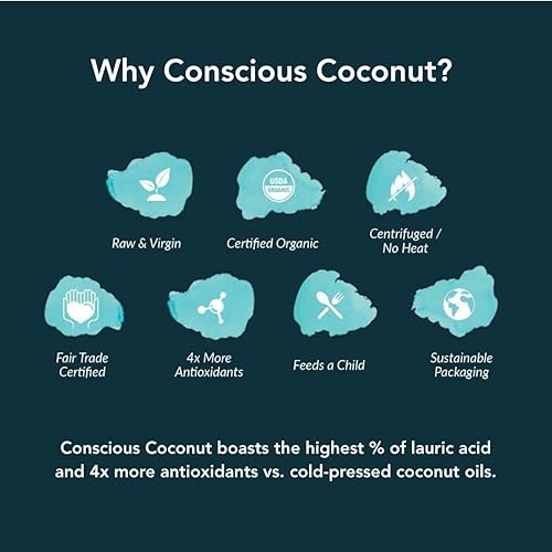Miniatura 4 de Aceite de coco en envase de viajero de 3.4 onzas Aceite de coco virgen prensado en frío, orgánico con certificado de Fair Trade de EEUU