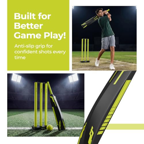 Image of Lifelong Plastic Cricket Set with Hard Plastic Cricket Bat and Soft Cricket Ball for Kids & Adults | Size 6 (32 Inch) Cricket Bat | Cricket Set for Boys & Girls Age 8 Years and Above