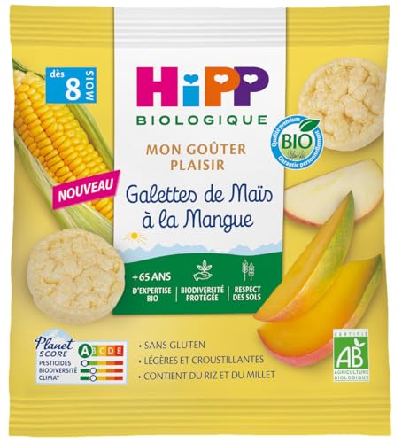 HiPP - Galette de Maïs à la Mangue Mon Goûter Plaisir - Sachet de 23g BIOLOGIQUE