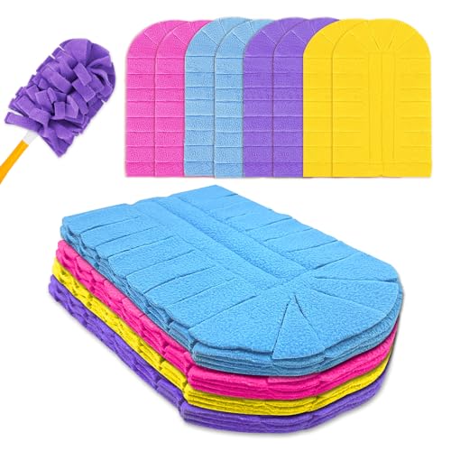 Image of KEEPOW 12 Pack Reusable Duster Refill Compatible with Swiffer Duster Extended Handle, 360 Heavy Duty Duster Refills, Microfiber Dusters for Cleaning, Fleece Refills(Handle is Not Included)
